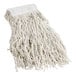 A Choice natural cotton wet mop head with a white headband.