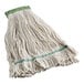 A Choice natural cotton wet mop head with a white headband.