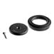 A black rubber seal with a screw.