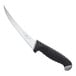 A Schraf boning knife with a curved blade and a black TPRgrip handle.