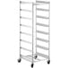 a pair of white shelves