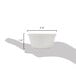 A hand holding a small white Thunder Group melamine ramekin.