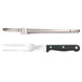 A Hamilton Beach electric knife and fork with a white handle and black accents.