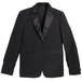 A Henry Segal black tuxedo jacket for women with black lapels.