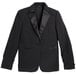 A Henry Segal black tuxedo jacket for women with a black lapel.