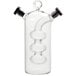 a glass bottle with a spiral shaped tube