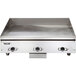 A Vulcan countertop electric chrome top grill on a counter.