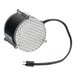 A round black and silver Heatcraft evaporator fan motor with a black cord.