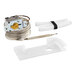A white plastic Hoshizaki thermostat with a white wire and a yellow circle.