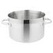 A large silver pot with handles.