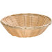 A Tablecraft natural-colored polypropylene bread basket.