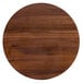 a circular wood surface with a white background
