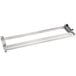 A stainless steel Universal 36" Griddle Condiment Rail with metal bars.