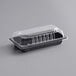 A Choice rectangular plastic food container with a clear plastic lid.