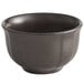 a black bowl with a white background