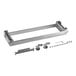 A metal Universal 24" Griddle Condiment / Ingredient Rail frame with screws and bolts.