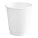 A white paper cup with a white background.