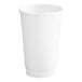 A white paper cup with a white background.