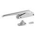 A close-up of a chrome Kason Edgemount latch on a door.