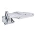 A silver Kason 1070A nylon bearing hinge for refrigeration equipment.