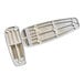 A close-up of a Kason Reversible Cam-Rise Door Hinge with screw holes.