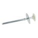 A white metal screw with a white plastic Kason Safety-Glow handle.