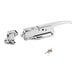 A silver Kason SafeGuard rolling radial latch with a chrome cylinder lock and heavy spring.