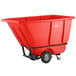 A red plastic Lavex tilt truck with black wheels.