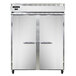 A Continental Refrigerator extra-wide reach-in freezer with two white doors and handles.