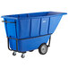 A blue plastic Lavex tilt truck with black wheels.