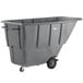 A large grey plastic bin on wheels.