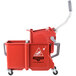 Unger COMSR 4 Gallon Red Mop Bucket with Side-Press Wringer