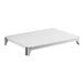 A white rectangular Cambro Camshelving® Premium shelf with legs.