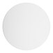A white round Lancaster Table & Seating bar height table with a black border and circular design in the middle.