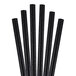 A group of Aardvark black paper straws.