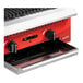 An Avantco gas countertop charbroiler with a red handle.