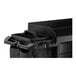 A black caddy attachment designed for a janitorial or housekeeping cart.