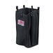 A black Suncast bag with a white logo on it.