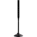 A black metal Lavex post with weighted base.