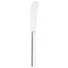 A stainless steel butter knife.