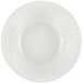 A white Thunder Group melamine bowl with speckled edges.