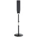 A black metal Lavex soap / sanitizer dispenser stand with a plastic base plate.