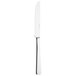 A silver Hepp by Bauscher Royal stainless steel table knife with a white handle.