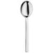 A WMF stainless steel soup spoon with a long handle.