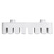 A white plastic push block with four holes.