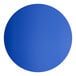 A blue circle with a white background.