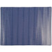 A blue textured melamine platter with a wavy pattern.