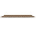 A rectangular white melamine platter with a brown textured surface on a table.