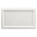 A brown rectangular melamine platter with a textured surface.