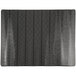 A black textured Elite Global Solutions melamine platter.